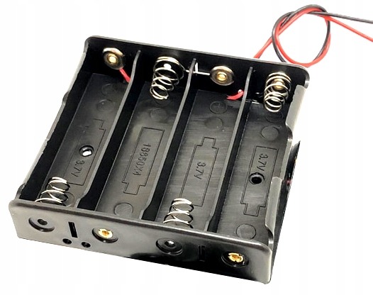 18650 battery box with cable lithium battery 4 14.8V serial charge
