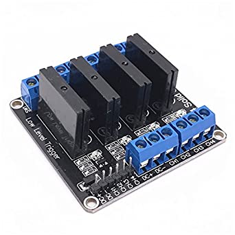 4 Low Current Dc Control Ac Solid State Relay Module Low Level Trigger 5V