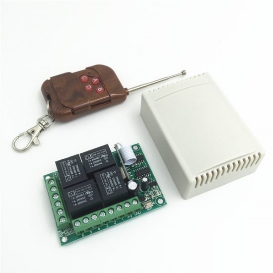 433Mhz Universal Wireless Remote Control Switch DC 12V 4CH relay Receiver Module