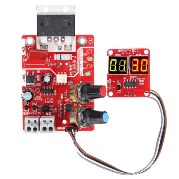 NY-D01 100A Spot Welding Machine Control Board Welder  Transformer Controller Board Timing Current Digital Display For Welders
