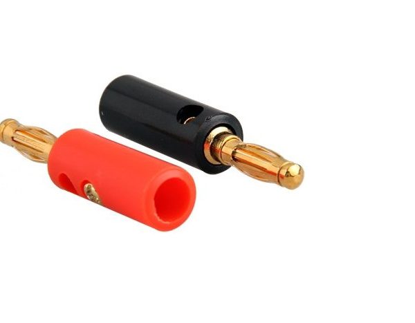 Audio Speaker Screw Banana Gold Plate Plugs Connectors 4mm