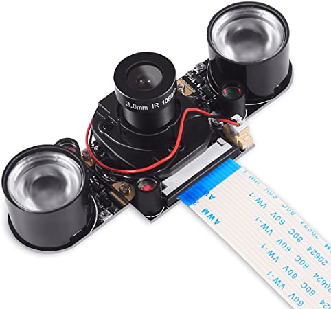 Raspberry Pi Camera Module with Automatic IR-Cut Night Vision Camera 5MP HD Webcam for Raspberry Pi 4 Model B/3B+/3B/2B