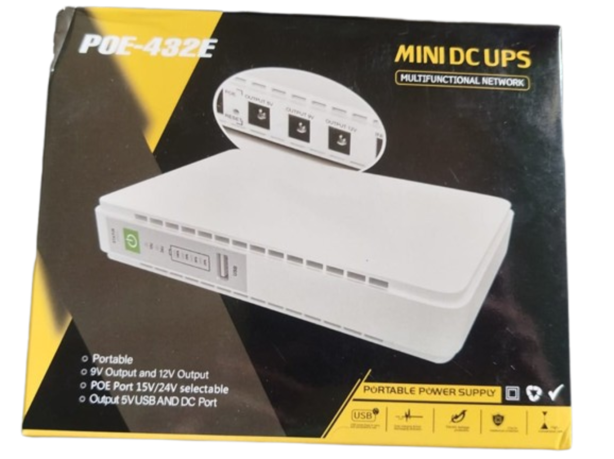 POE-432E Mini Dc UPS 10000MAH Portable Power Supply - Image 1