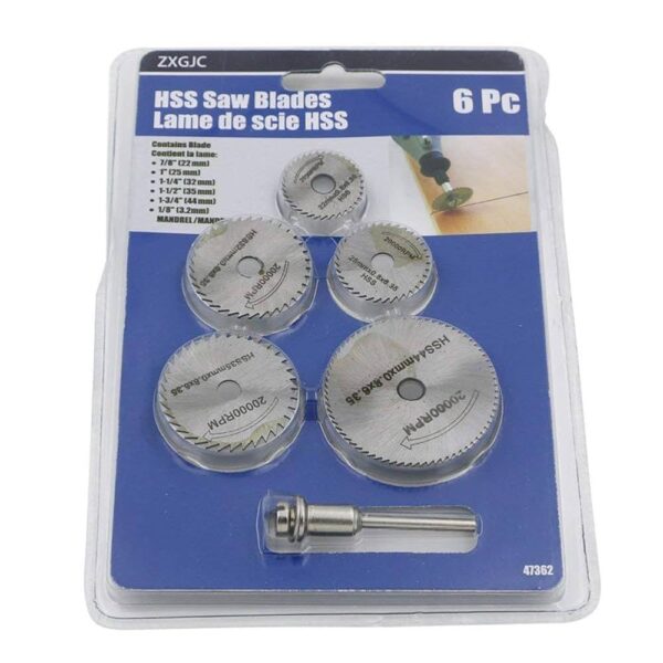 6pc Metal Circular Saw Disc Wheel Blades