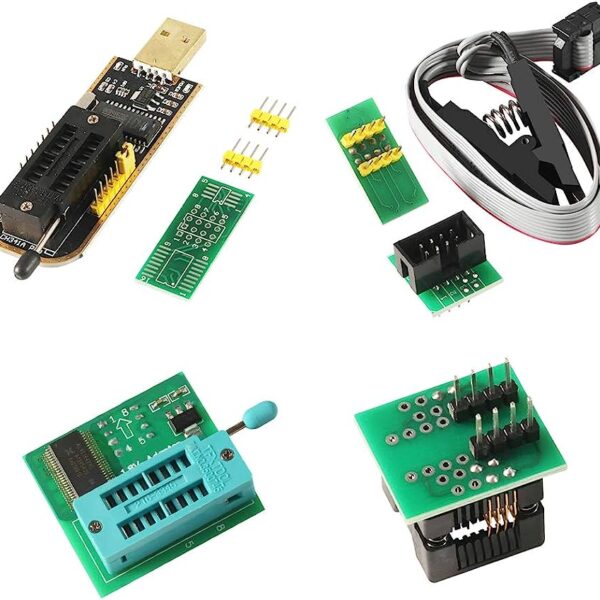 CH341A 24 25 Series EEPROM Flash BIOS USB Programmer Module + SOIC8 SOP8 Test Clip For EEPROM 93CXX / 25CXX / 24CXX