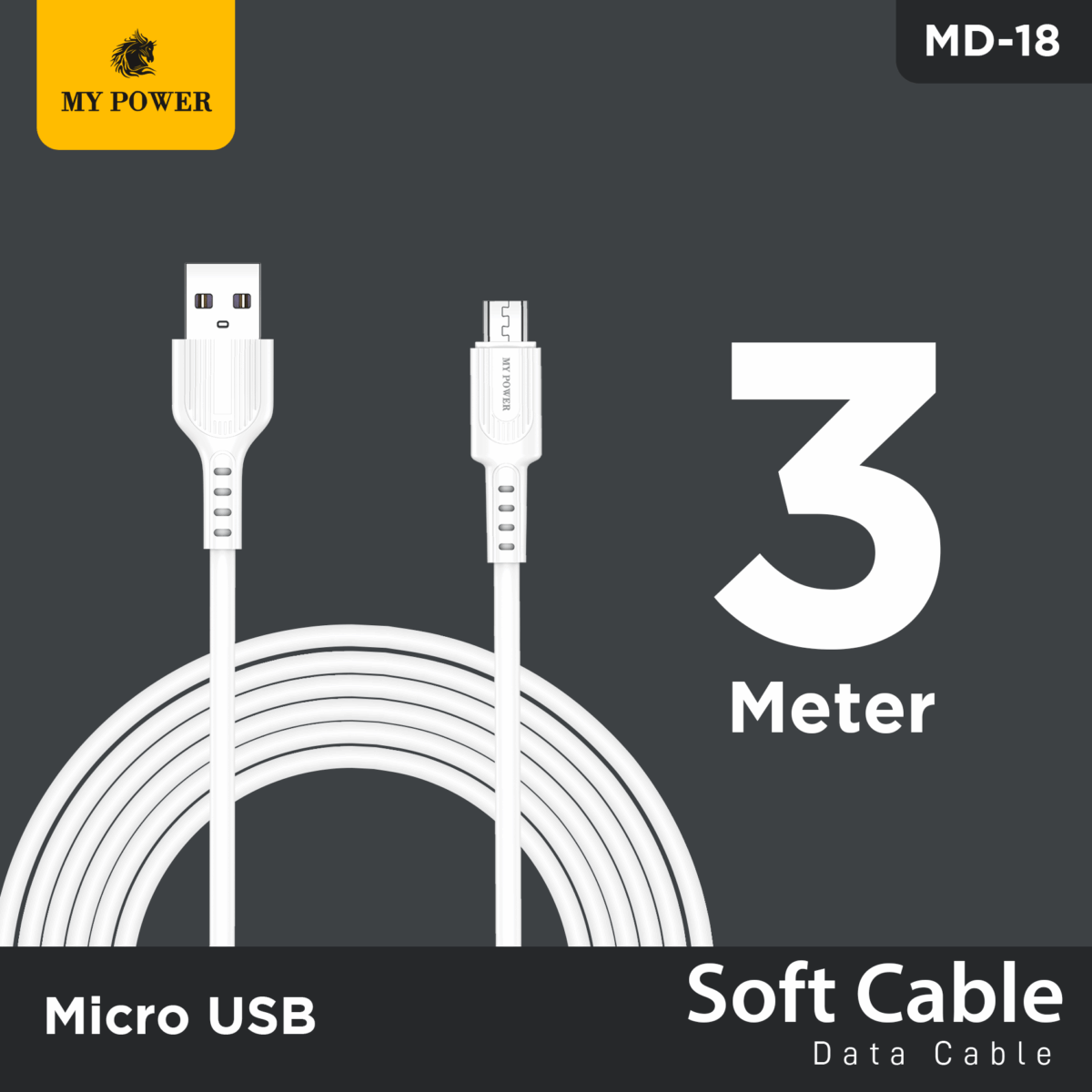My Power Micro USB 3 meter Cable - Image 1