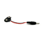 10CM DC 9V 5.5*2.1mm Battery Button Power Plug For T Shape
