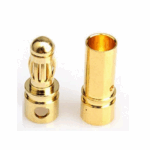 3.5mm Gold-plated Bullet Banana Plug Connector For RC Motor Battery Male+Female Connector