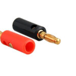 Audio Speaker Screw Banana Gold Plate Plugs Connectors 4mm
