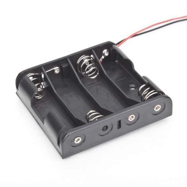 Battery Power bank Plastic Battery Holder Storage Box Case for 4 AA 6V Battery Holder