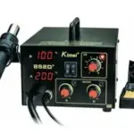 KIMEI 852D+ 2in1 Lead-Free Soldering Station Hot Air and Iron SMD Rework Station Digital Welding Tool