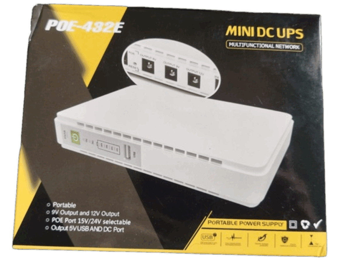 POE-432E Mini Dc UPS 10000MAH Portable Power Supply - Image 1