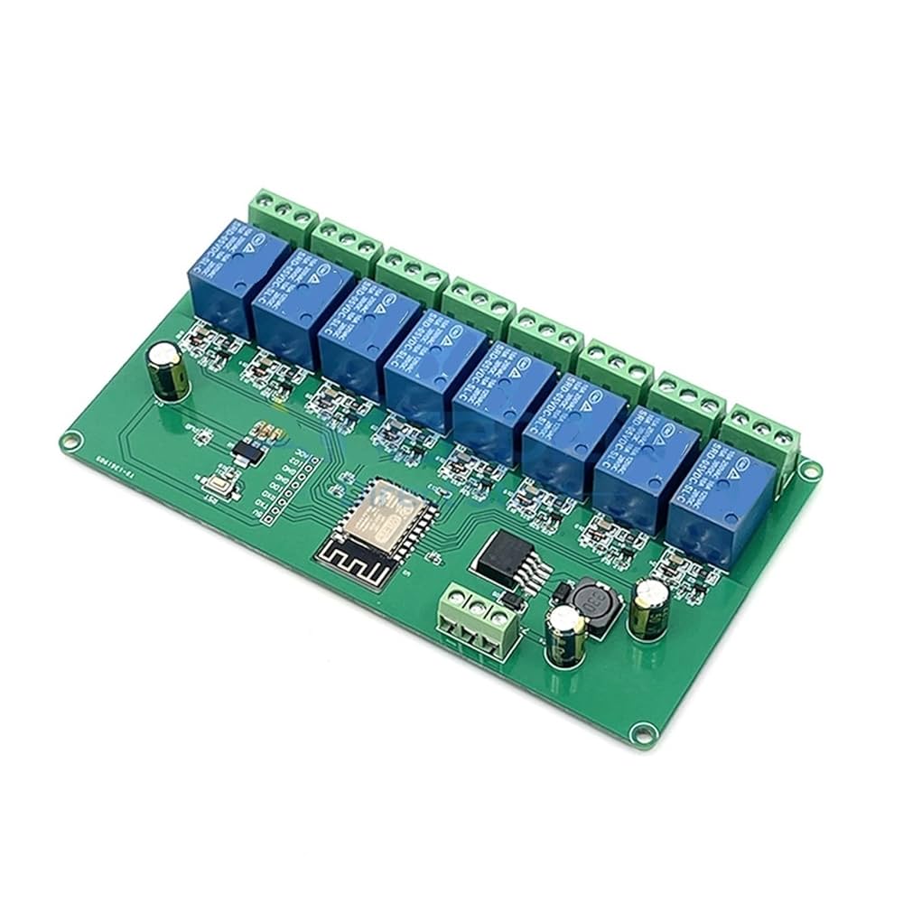 1752558670_5V3A7-28V20ESP826620WIFI20820Channel20Relay20Module20ESP-12F20Development20Board.jpg 5V/7-28V ESP8266 WIFI 8 Channel Relay Module ESP-12F Development Board - Image 1