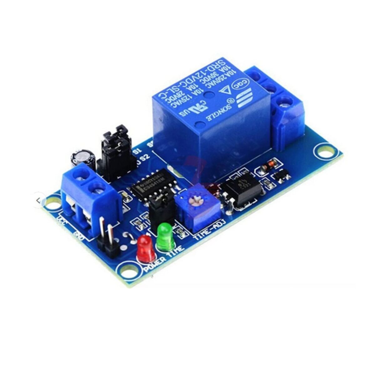 Time Relay Module Normal Open Time Delay Relay Timing Timer Relay Control Switch Adjustable Potentiometer LED Indicator - Image 1