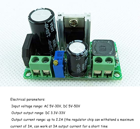 AC/DC to DC Buck Step Down Converter Module LM2596HV 3v 3.3V 5V 6V 9V 12V 15V 24V DC 5V-50V Adjustable Step-Down 3A Power Supply