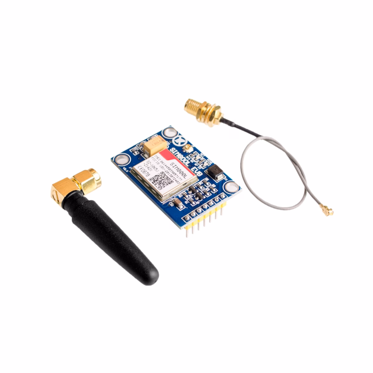 SIM800L V2.0 5V Wireless GSM GPRS MODULE Quad-Band W/ Antenna Cable Cap - Image 1