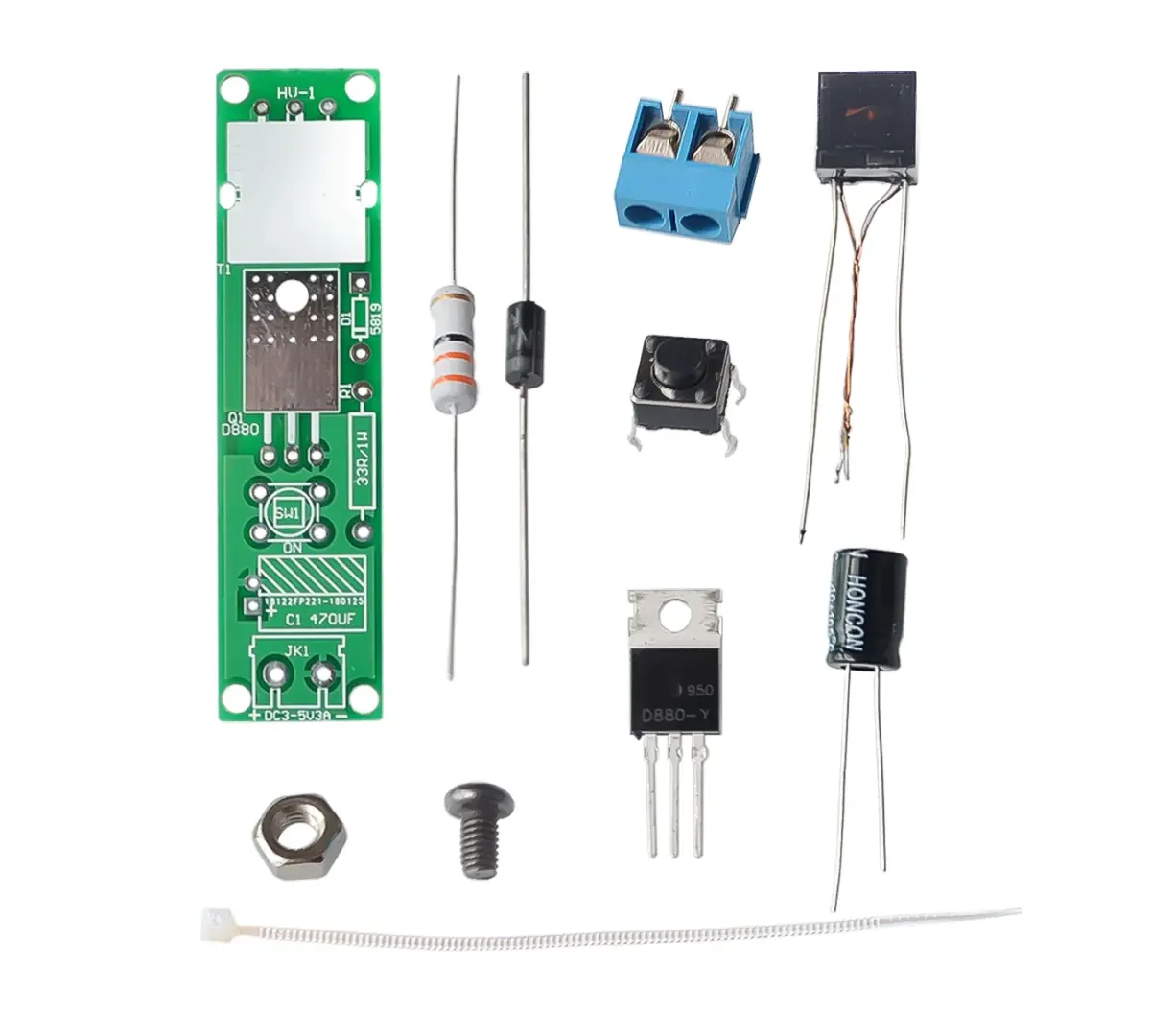 DC3-5V DIY Kit High Voltage Generator Arc Igniter Lighter Kit for DIY Electronic Production Suite - Image 1