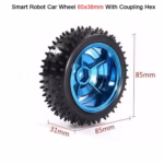 Smart Robot Car Wheel 85x38mm With Coupling Hex