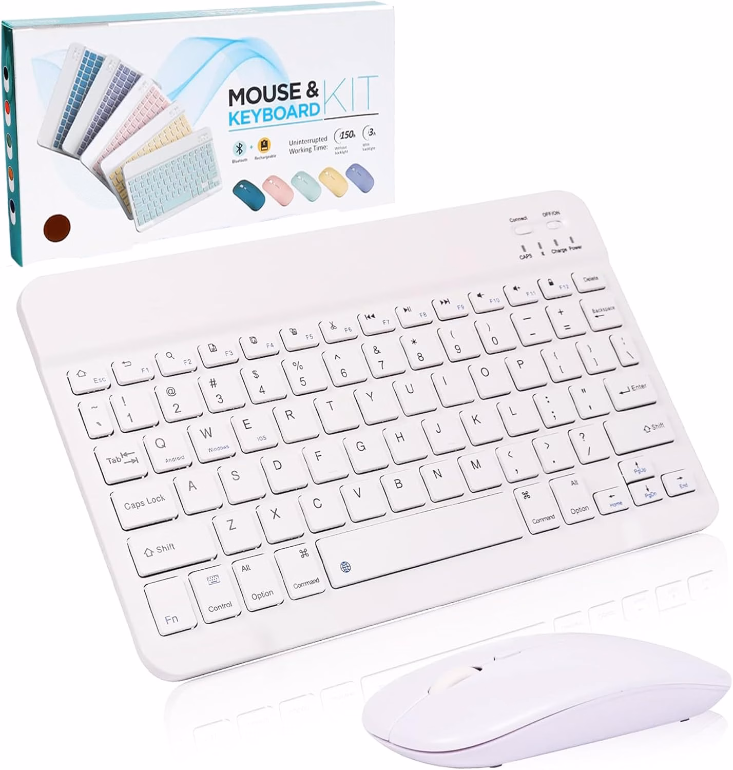 1740458033_Ultra20Slim20Rechargeable20Wireless20Bluetooth20Keyboard202620Mouse2028Portable20Mini20BT20Wireless2920for20Android20Windows20PC20Tablet.jpg Ultra Slim Rechargeable Wireless Bluetooth Keyboard & Mouse (Portable Mini BT Wireless) for Android Windows PC Tablet - Image 1
