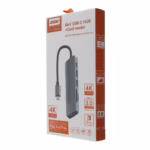 6 in 1 Type-C to HDMI/USB3.0/USB2.0/TF/SD/Type-C Hub Docking Station for Laptop