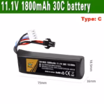 11.1V 1800mAh 30C Lipo Battery