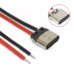 USB Type-C 2P Welding Wire Female Connector Cable