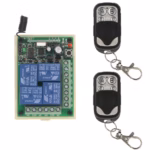 Universal Wireless Remote Control Switch DC 12V 4CH relay Receiver Module With 4 channel RF Remote 433 Mhz Transmitter With Two Remote Control