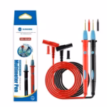 SUNSHINE SS-024A Multimeter Pen Stainless Steel Gold Needle – 1000V 20A – High Precision Test Leads