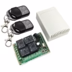 Universal Wireless Remote Control Switch DC 12V 4CH relay Receiver Module With 4 channel RF Remote 433 Mhz Transmitter With Two Remote Control