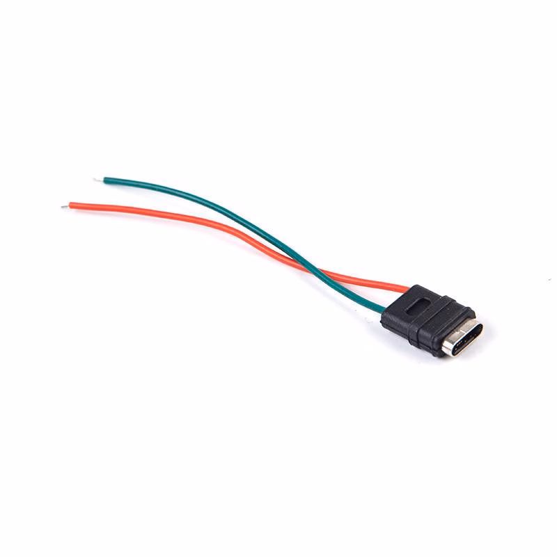 USB 3.1 Connector Type-C 8Pin 2 Welding Wire Female Waterproof Female Socket - Image 1