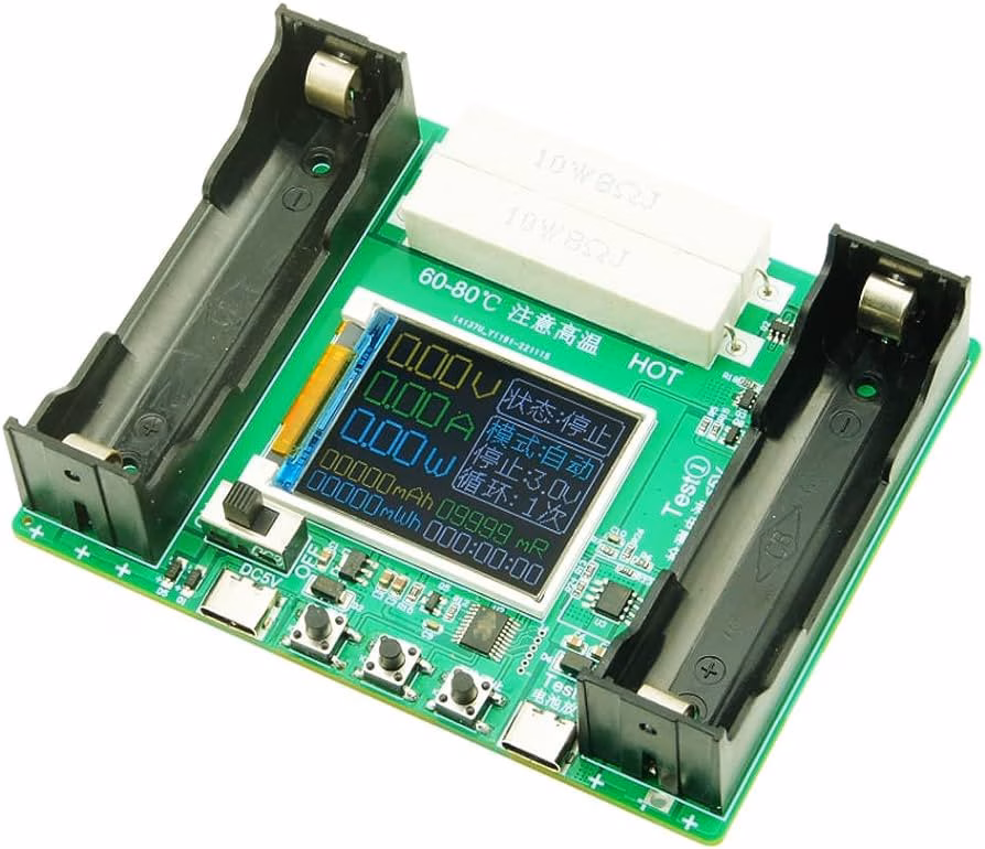 1746510114_1690732618_1865020Lithium20Battery20Capacity20Tester20Module201.7720inch20TFT20Digital20Display20Voltage20Current20Power20Meter20Cumulative20Capacity-23.jpg 18650 Lithium Battery Capacity Tester Module 1.77 inch TFT Digital Display Voltage Current Power Meter Cumulative Capacity - Image 1