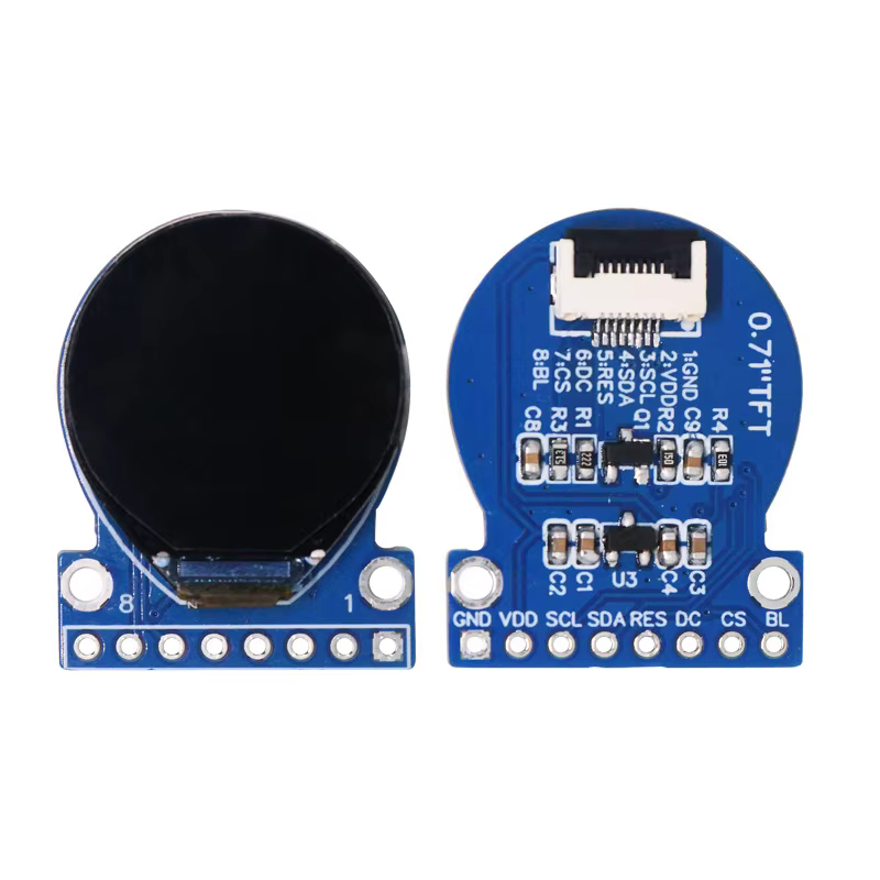 1781256616_071-inch-tft-lcd-display-module-round-rgb-160160-30.avif 0.71 Inch TFT LCD Display Module Round RGB 160×160 - Image 1