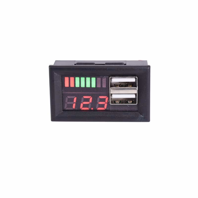 1772981340_669435_red-led-digital-display-voltmeter-for-lead-acid-5.jpg Red LED Digital Display Voltmeter for Lead Acid Battery Mini Voltage Meter Battery Tester Panel For DC12V Cars Motorcycles Vehicles USB 5V2A output - Image 1